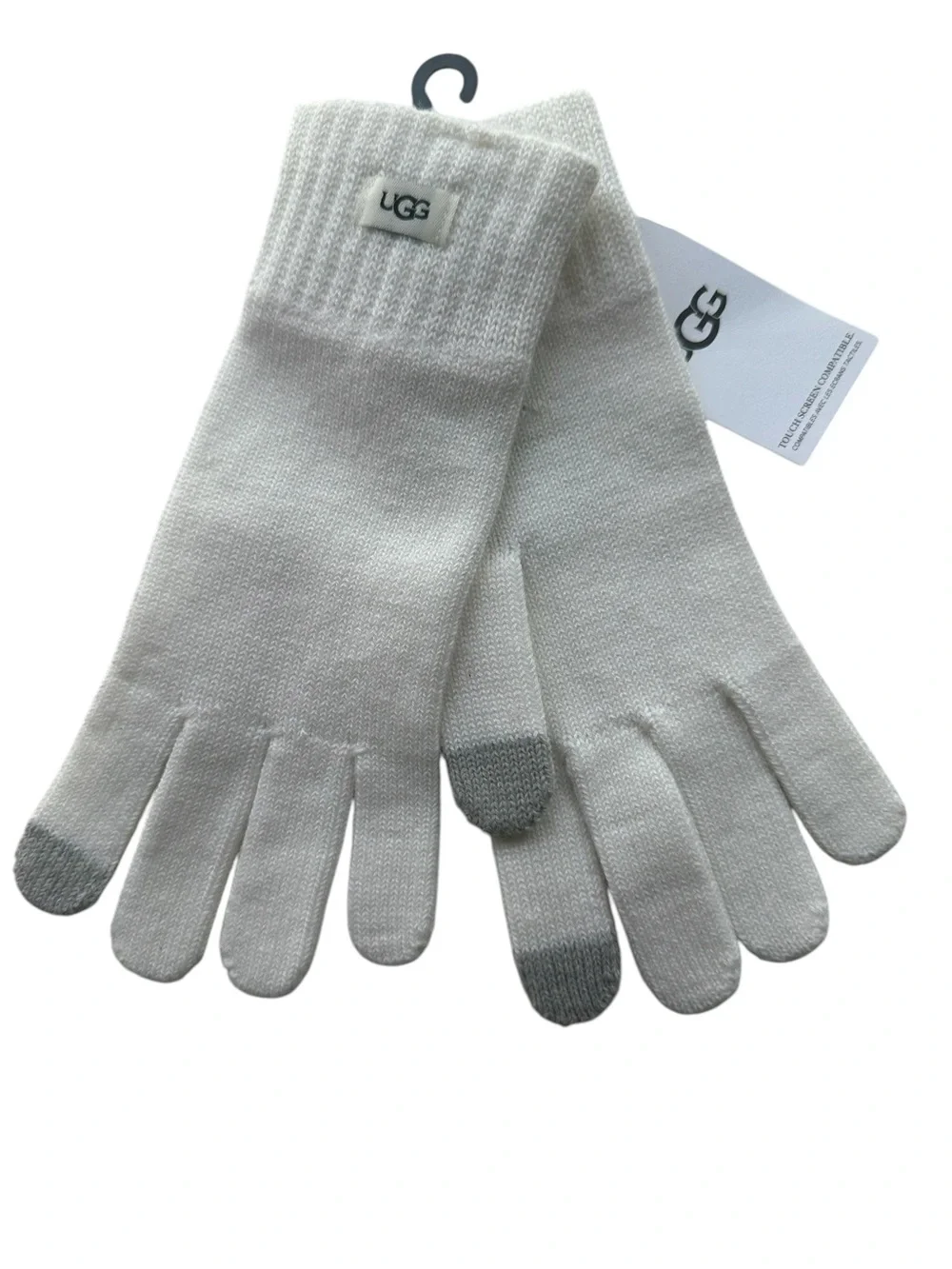 NWT UGG Women’s Ivory Knit Tech Touch Gloves Wool Blend One Size